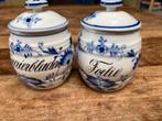 2 antieke kruidenpotjes Laurierbladen-Foelie, Antiek en Kunst, Ophalen of Verzenden
