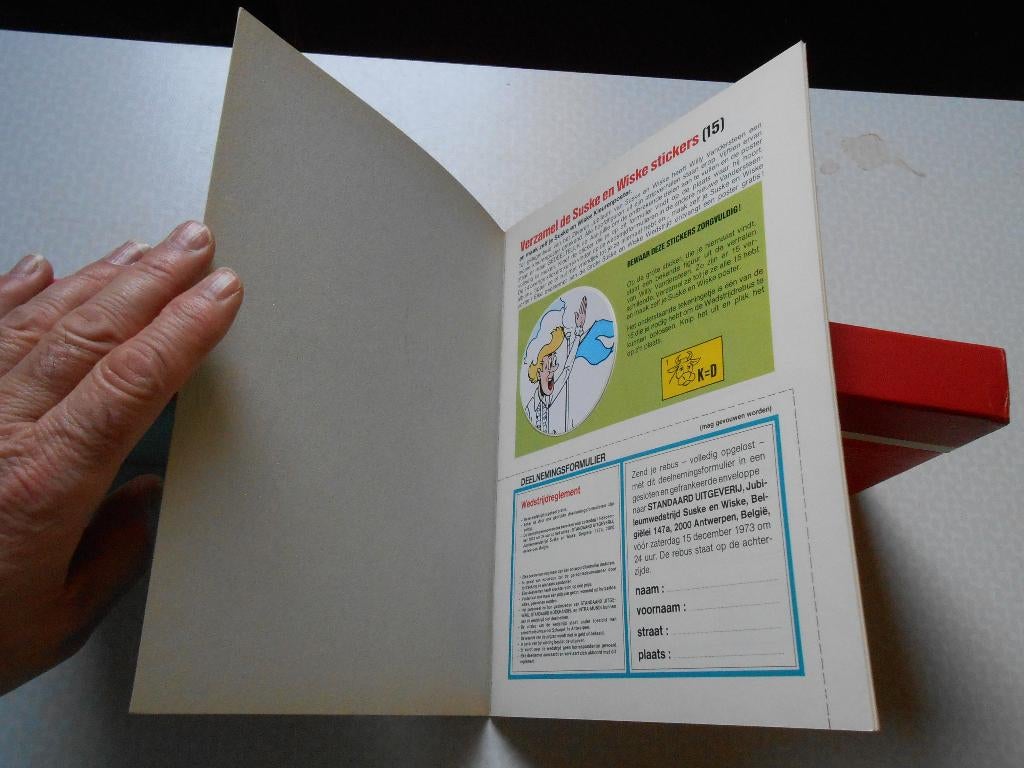 Jerom 52 De brandende beelden 1973 1ste druk. 2x sticker., Willy Vandersteen, Eén stripboek, Nieuw, Ophalen of Verzenden