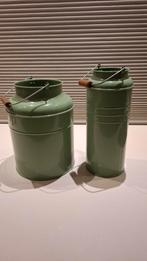 2 groene vazen van Ikea, Ophalen, Minder dan 50 cm, Groen, Glas