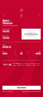 Ajax - Telstar ticket vak 402, Eén persoon, December