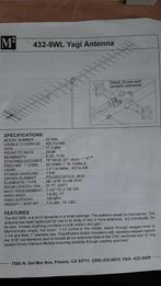 432-9WL Yagi Antenna van M2, Telecommunicatie, Antennes en Masten, Antenne, Gebruikt, Ophalen of Verzenden