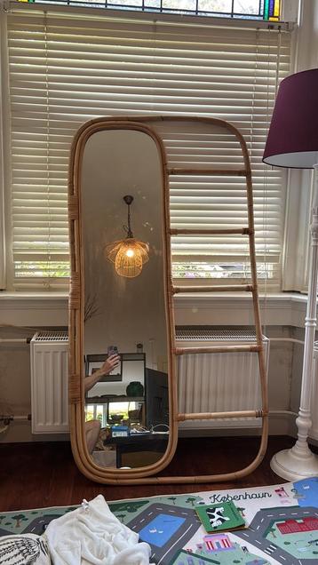 Rectangular Bamboo Floor Mirror with Hanger marcus beschikbaar voor biedingen