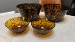 Set van 4 panterprint schalen en kommen, Huis en Inrichting, Keuken | Servies, Ophalen, Overige materialen, Zo goed als nieuw