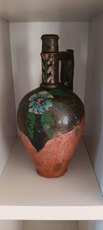 Prachtige "Folkart" vaas, beschilderd, gaaf stuk, Ophalen of Verzenden