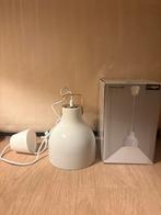 Hanglamp van bamboe en aardewerk wit nette staat, Huis en Inrichting, Lampen | Hanglampen, Scandinavisch, Ophalen of Verzenden