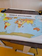 Wandkaart Wereld, Antiek en Kunst, Ophalen, Aardrijkskunde