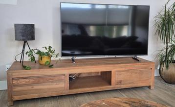Teak TV-kast met 2 lades, 180 cm breed beschikbaar voor biedingen