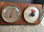 Leuke antieke weerstation, thermometer en hygrometer, in wer, Weerstation, Gebruikt, Ophalen of Verzenden