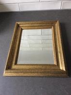 Rechthoekig houten lijst spiegel met barok rand, goudkleur, Minder dan 50 cm, Ophalen of Verzenden, Zo goed als nieuw, Minder dan 100 cm