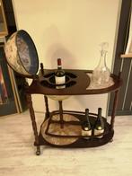UNIEKE GLOBEBAR BAR GLOBE WIJN BAR MET TAFELTJE 95X70X45 CM, Ophalen of Verzenden