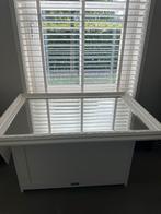 Witte Spiegel met Sierlijke Details, Ophalen, 100 tot 150 cm, Zo goed als nieuw, Rechthoekig