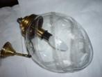 Glazen hanglamp veermotief; Magazijn leegverkoop, Nieuw, Ophalen of Verzenden, 50 tot 75 cm, Tijdloos