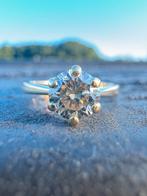 18k gold with 0.81ct. Diamond ring 18mm 3.5g wedding ring, Ophalen of Verzenden, Dame, Goud, Goud