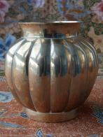 Mooi stel zware antieke Chinese vaasjes van koper 9,5 cm., Ophalen of Verzenden