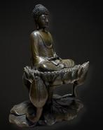 Antiek bronzen Boeddhabeeld uit India/Birma, Ophalen of Verzenden, Gebruikt