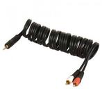 Eminent Twistable Audio Kabel 2xRCA - Mini jack, 1,8m., Ophalen of Verzenden, Nieuw, Speaker of Versterker