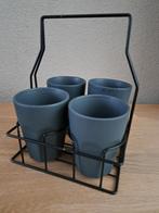 Gusta rekje met 4 grijze bekers  Nieuw, Ophalen of Verzenden, Nieuw