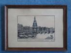 Vintage originele pentekening Montelbaanstoren Amsterdam, Ophalen of Verzenden