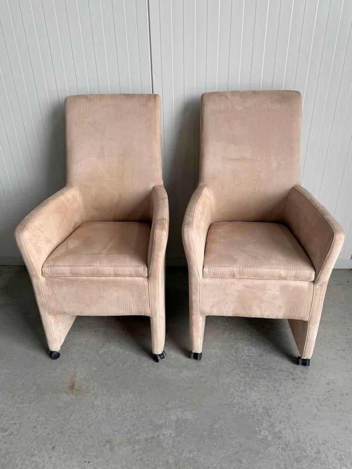 2 Leuke Stoelen op Wieltjes - Mooie Staat!, Huis en Inrichting, Stoelen, Zo goed als nieuw, Twee, Ophalen
