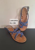 Nieuw! Lascana sandalen - blauw leer - EU 39, Lascana, Blauw, Nieuw, Sandalen of Muiltjes