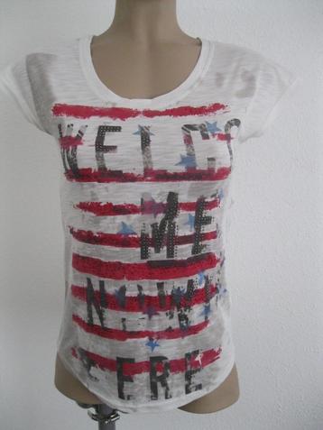 maat S, 1 T-shirt, creme met andere kleuren, 61 cm. beschikbaar voor biedingen