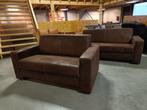 Bankstel Wanda 2,5+2 pilotenleer -print bruin antraciet €898, Ophalen, 150 tot 200 cm, Tijdloos . trendy , modern , strak , hip , klassiek ,
