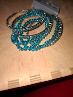 Armbandsetje in blauw/groen, Ophalen of Verzenden, Nieuw, Blauw, Kunststof of Plastic