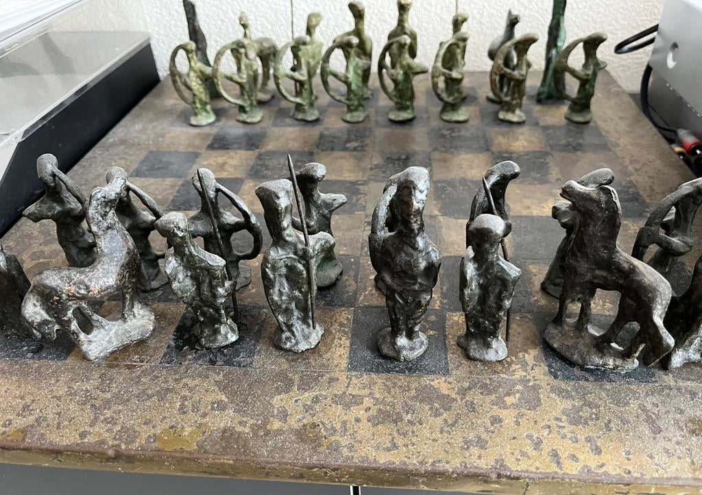 Uniek design- Schaakspel, ca. 1955-1975, Een of twee spelers, Ophalen, Gebruikt