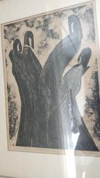Wim Klabbers - De gehelmden 1985, Antiek en Kunst, Kunst | Litho's en Zeefdrukken, Ophalen