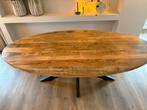 Ovaal mangohout eettafel (210bij100), 100 tot 150 cm, 200 cm of meer, Ophalen of Verzenden, Vijf personen of meer