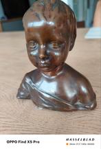 Buste of a Child.  Gegoten Bronze Buste van een kind i., Antiek en Kunst, Ophalen of Verzenden