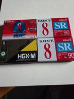 4 video 8 cassette bandjes, Ophalen of Verzenden, 8mm, (Video)band