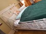 Frans antiek spijlenbed/ kinderbed/ twijfelaar/ romantisch, Ophalen, Gebruikt, 100 cm of meer, Matras