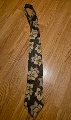 Donkergrijze gebloemde Van Gils stropdas ***zgan***, Kleding | Heren, Stropdassen, Zo goed als nieuw, Met patroon, Grijs, Van Gils