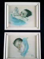 2 SCHILDERIJTJES BABY (NOSTALGIE), Ophalen of Verzenden