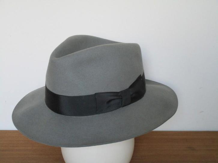 Nr.16: Prachtige grijze hoed van Stanton. Nieuw maat 60, Kleding | Heren, Hoeden en Petten, Nieuw, Hoed, 60 cm (XL, 7½ inch) of meer