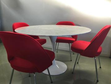 4 x Saarinen Vintage stoel model M 72 - Rood beschikbaar voor biedingen