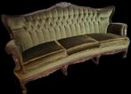 Antieke groene sofa, Hout, Gebruikt, Driepersoons, 75 tot 100 cm