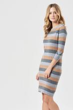 Sugarhill jurk, grijs/geel gestreept, mt UK 14/ NL 40, Maat 38/40 (M), Sugarhill, Ophalen of Verzenden, Zo goed als nieuw