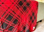 Leuke dunne vintage wollen plaid picknickdeken geblokt, Huis en Inrichting, Ophalen of Verzenden, Gebruikt