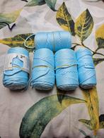 4,5 bollen blauw macramé, Hobby en Vrije tijd, Breien en Haken, Ophalen of Verzenden, Nieuw, Breien of Haken, Wol of Garen