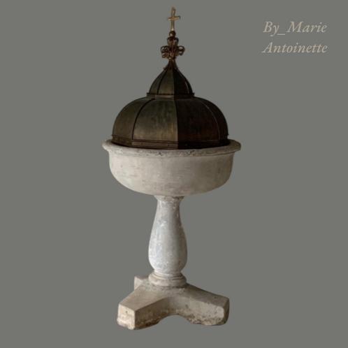 Doopvont- tuin ornament-doopvont deksel, Antiek en Kunst, Antiek | Overige Antiek, Ophalen of Verzenden