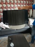 Design hanglamp met dubbele stoffen kap 63x40 cm incl. lamp, Ophalen of Verzenden, Gebruikt
