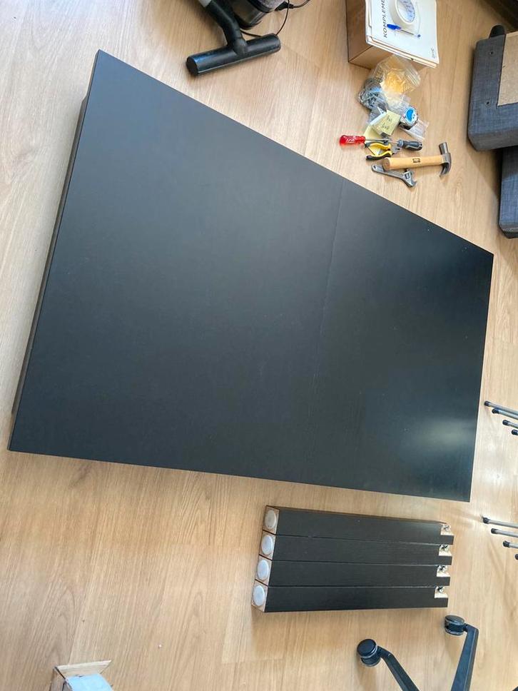 Ikea Alhult uitschuifbare tafel, Huis en Inrichting, Tafels | Eettafels, Gebruikt, 50 tot 100 cm, 100 tot 150 cm, Rechthoekig