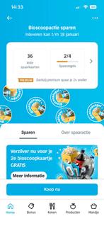 Volle AH Bioscoop spaarkaarten, Tickets en Kaartjes, Twee personen