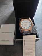 HERENHORLOGE Klassieke Emporio Armani AR0677  new in doos, Overige merken, Overige materialen, Leer, Verzenden