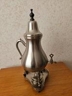 Vintage tinnen Koffiekan met Warmhouder, Ophalen, Zilver