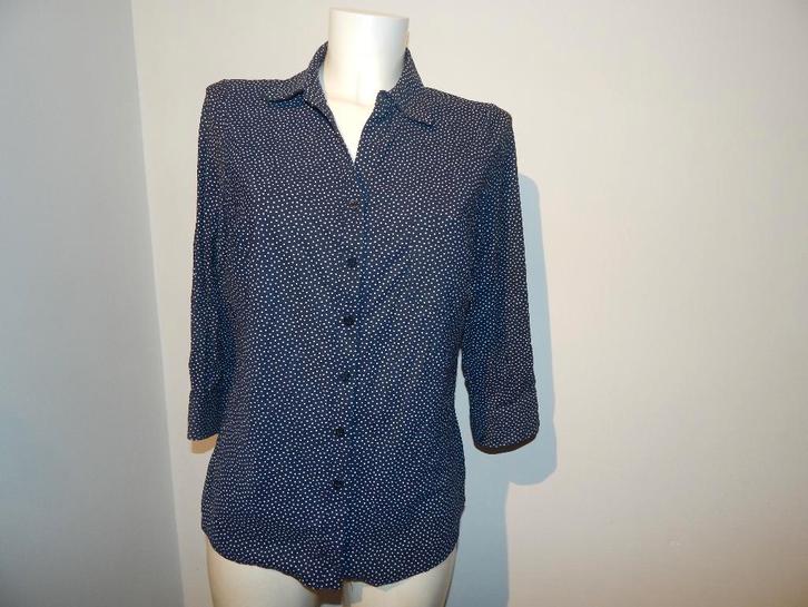 Studio Anneloes blouse travel stretch stof stippeltje L, Kleding | Dames, Blouses en Tunieken, Zo goed als nieuw, Maat 42/44 (L)