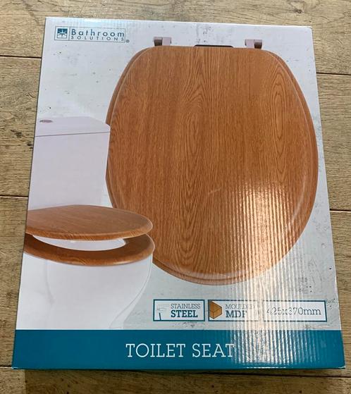 Bathroom Solutions Toiletbril Wc bril MDF hout kleur, Huis en Inrichting, Badkamer | Badtextiel en Accessoires, Nieuw, Bruin, Ophalen