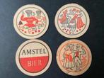 Amstel bier viltjes met dansen klein formaat 3 verschillende, Ophalen of Verzenden, Gebruikt, Viltje(s), Amstel